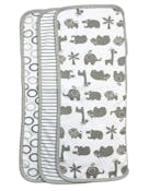 Cotton Burp Cloths - Gray, 3 Pack