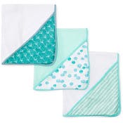 Terry Baby Hooded Towels - Green, 3 Pack