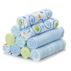 Terry Baby Washcloths - Blue Bubble, 10 Pack image number null