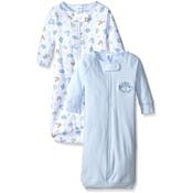 Baby Wearable Blankets - Blue, 0-6 Months, 2 Pack
