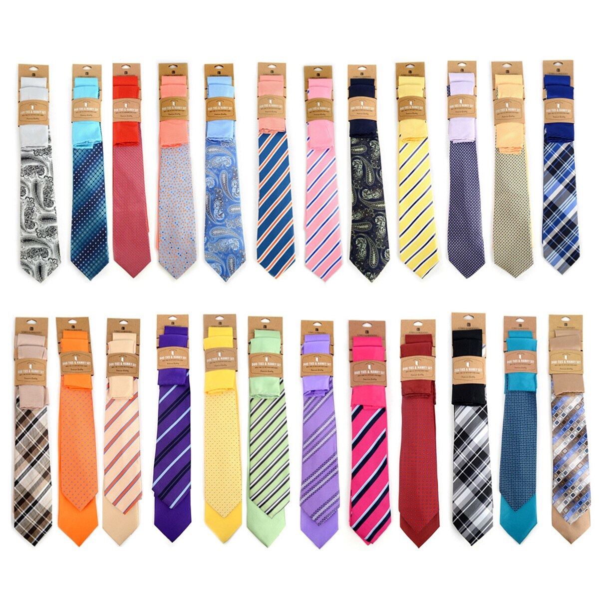 Wholesale Men's Microfiber Regular Ties Hanky Sets (sku 2345133) Dollardays