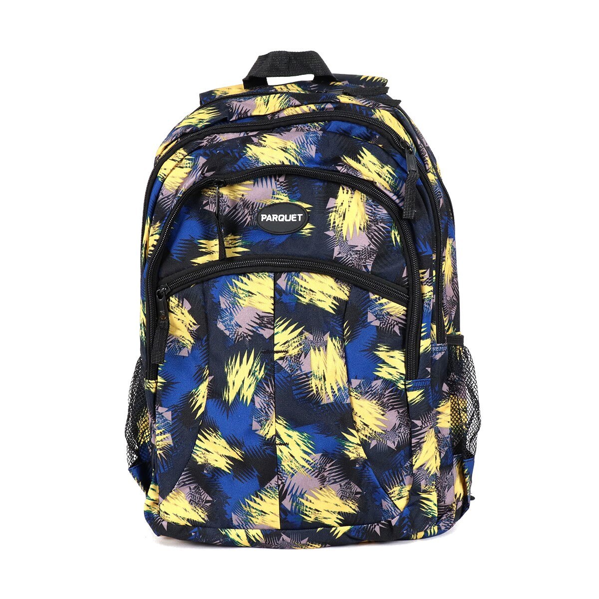 red blue yellow backpack