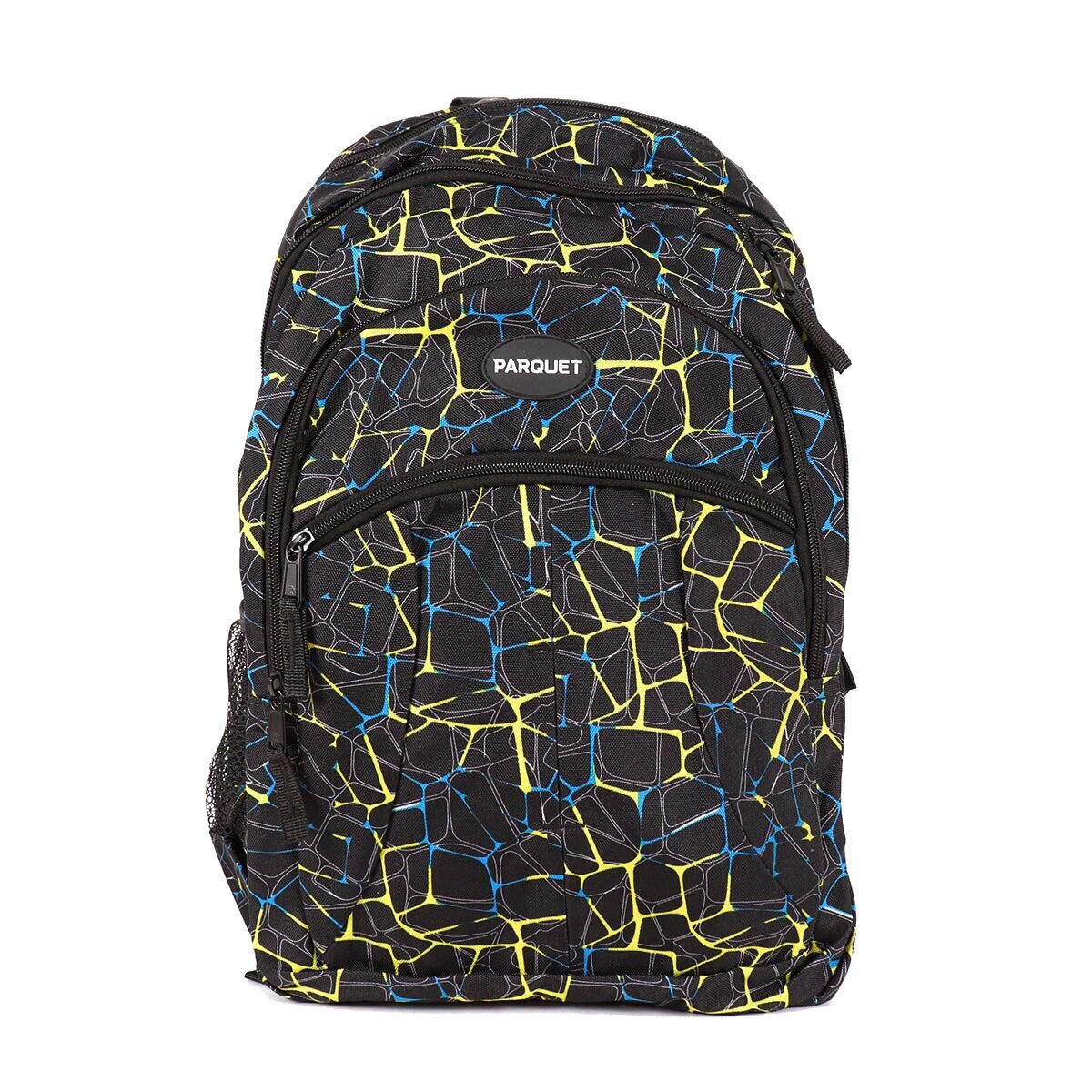 red blue yellow backpack