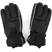 Men's Winter Ski Gloves - S/M, Black,  Velcro Strap