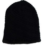 Adult Winter Beanie Hats - Black Pattern