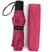 Hand-Open Telescopic Umbrellas - Pink, Polka-Dots