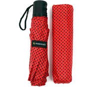 Hand-Open Telescopic Umbrellas - Red, Polka-Dots