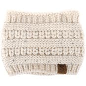 Women's Winter Headbands - Wide Knit, Beige