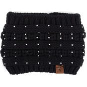 Women's Winter Embellished Headbands - 6" Wide, Black