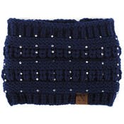 Winter Headband - Wide Knit, Navy