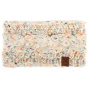 Women's Winter Ear Warmer Headbands - Ivory, Rhinestones