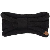 Women's Winter Ear Warmer Headbands - Black, Knotted
