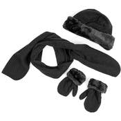 Toddlers'  Winter Sets - Fleece, Black, Fur Trim