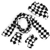 Toddlers' Winter Sets - Fleece, Black & White Checkered