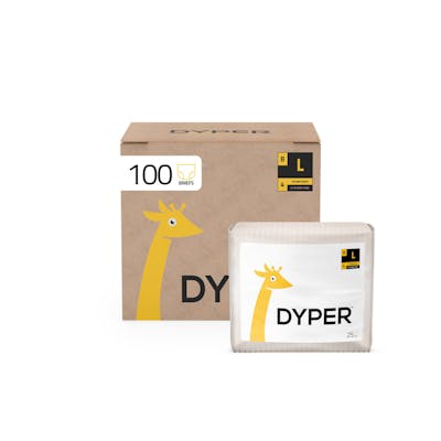DYPER Eco Friendly Toddler Briefs - 21-31 lbs, 100 Pieces