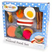 Breakfast & Lunch Plush Food Sets - 12 Pieces