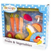 Plush Food Fruits and Veggies - 12 Pieces