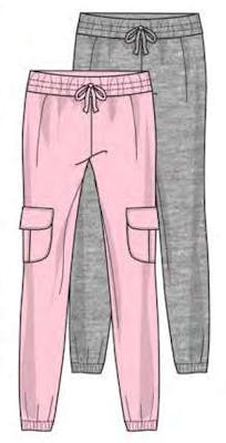 Girls Fleece Joggers - Size 4-6X, 12pcs