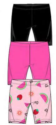 Girls Bike Shorts - Size 4-6X, 12pcs