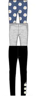 Girls Leggings - 3pk, Size 7-16, 12pcs