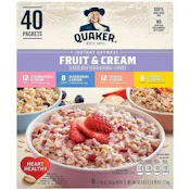 Quaker Instant Oatmeal - Fruit and Cream Variety Pack