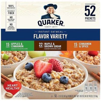 Quaker Instant Oatmeal Packs - Variety Pack