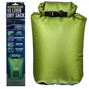 15L Waterproof Green Dry Sacks - 20.5" x 14.5"