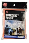 Water-Resistant Emergency Poncho with Hood - Orange