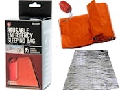 Heavy-Duty Emergency Bivy Aluminized PE Sleeping Bag, Orange - 84" x 36"