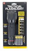2400 Lumen Heavy DutyTactical Flashlight, Black - 7.5"