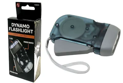 3 LED Bright and Compact Eco-Friendly Dynamo-Powered Flashlight