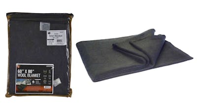 Charcoal Gray Blanket, 60-70% Wool - 60" x 80"