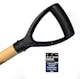 Knurled D-handle 45 HRC Hardness Steel Round Shovel, Wood Handle - 28.25" (3 of 3)