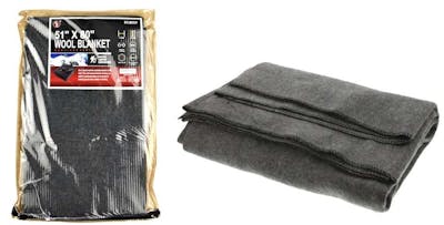 Gray Wool Blankets, 50% Wool - 51" x 80"