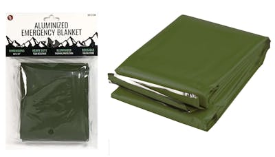 Heavy Duty Emergency Aluminized Blankets, Green - 83" x 51"