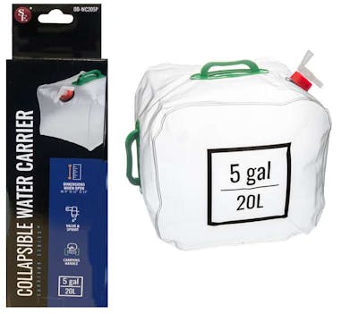 5 Gallon Collapsible Water Carrier with Handle -  9" x 12" x 13"