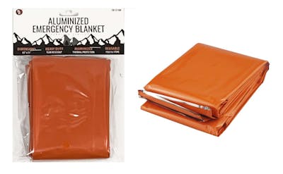 Heavy Duty Emergency Aluminized Blankets, Orange - 83" x 51"