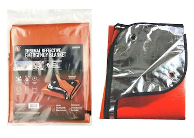 Extra Thick Double-Sided Thermal Reflective Blanket, Orange - 60" x 82"