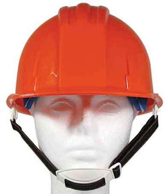 Hard Hat with Adjustable Chin Strap - Orange