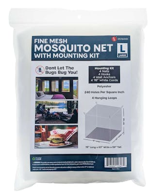 Fine Mesh Polyester Mosquito Nets - 78" x 63" x 59"