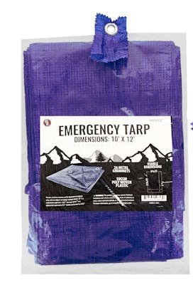 Blue Tarps with Metal Grommets - 10' x 12'