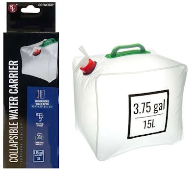 3.75 Gallon Collapsible Water Carrier with Handle - 9" x 10" x 11.5"