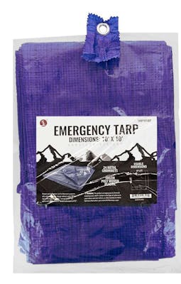 Blue Tarp with Grommets - 10" x 10"