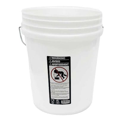 5 Gallon Plastic Bucket - White