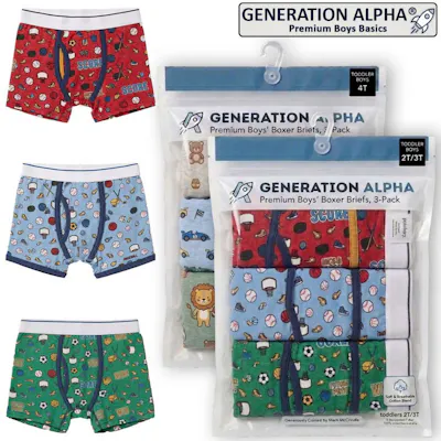 Toddler Boys' Boxer Briefs - 3 Pack, Size 2T-4T