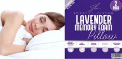 Lavender Infused Pillows - Standard Size, 2 Pack