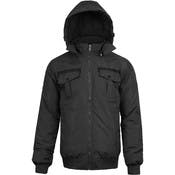 Men's Full Zip Jackets - 2X-5X, Black, Detachable Hood