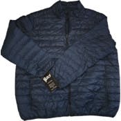Men's Plus Size Bubble Jackets - 5X, Black, Full Zip