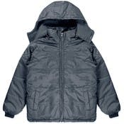 Boys' Classic Puffer Jackets - Black, Hooded, 8-16