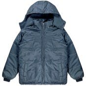 Boys' Classic Puffer Jackets - Navy, Hooded, 8-16